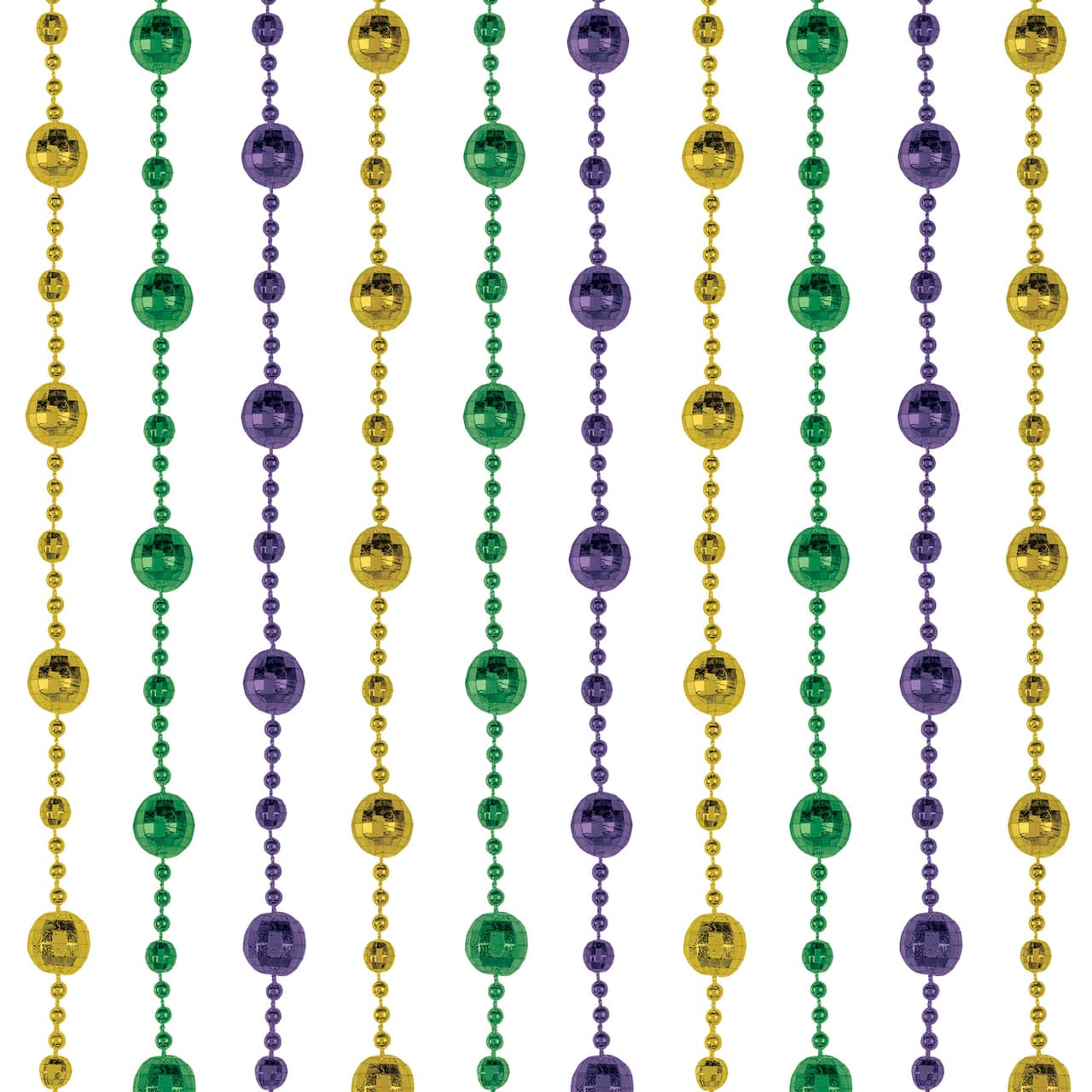 Beistle 24" x 6.5ft. Mardi Gras Disco Ball Bead Curtain set